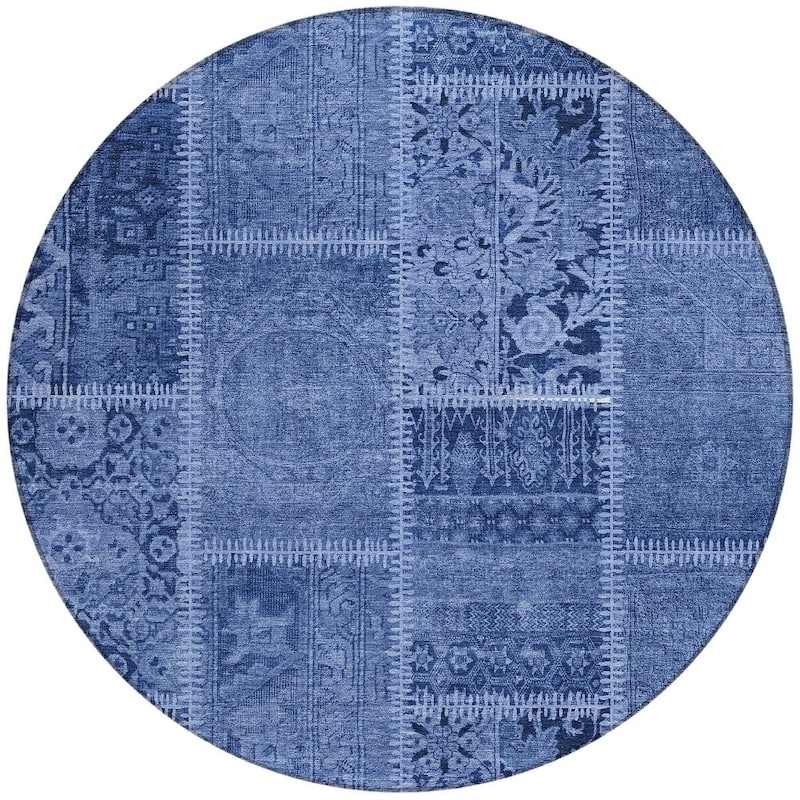 HomeRoots Patchwork Transitional Rectangle Outdoor Rug