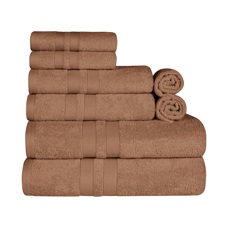Superior Cotton Quick-Drying 8 Piece Highly Absorbent Towel Set