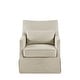preview thumbnail 11 of 62, Martha Stewart London Upholstered Skirted Swivel Armchair with Lumbar Pillow