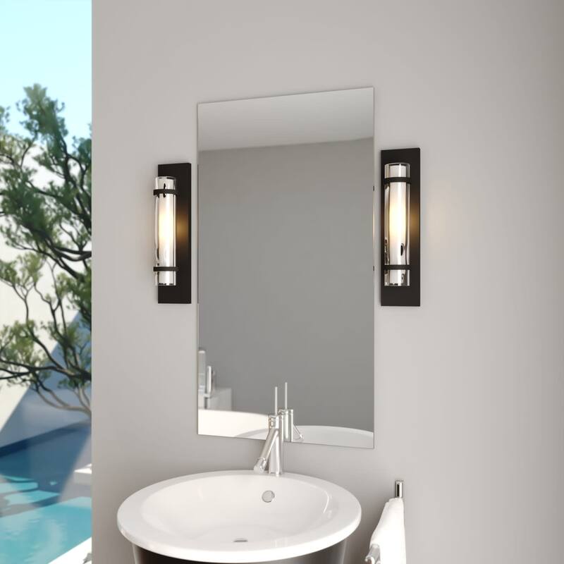 Vaxcel Lighting Vilo Single Light 4" Wide Bathroom Sconce with Glass
