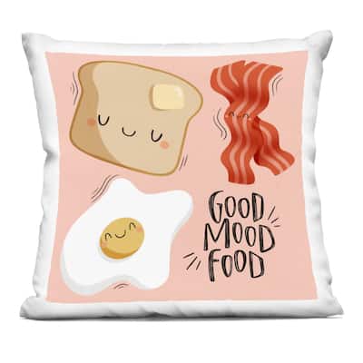 Stupell Good Mood Food Breakfast Decorative Printed Throw Pillow Design by Sarah Hickman