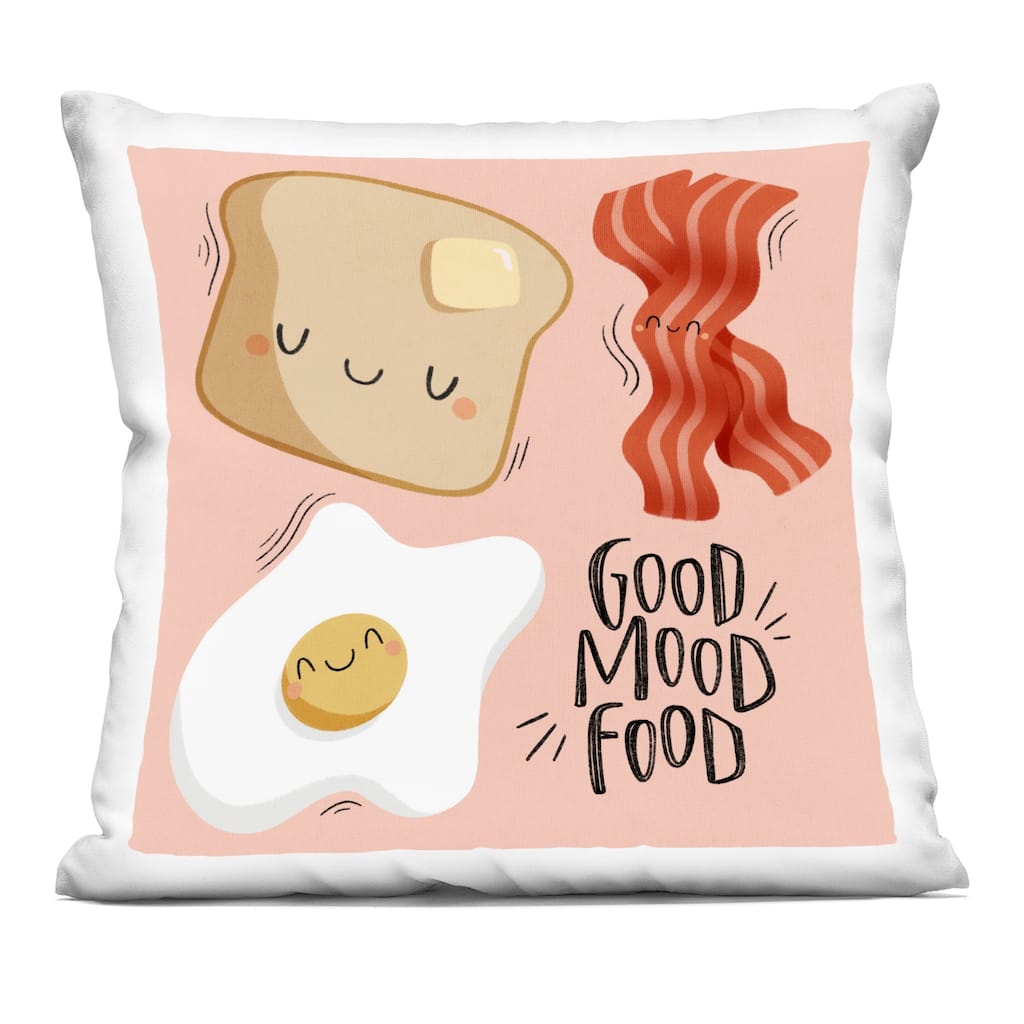 Stupell Good Mood Food Breakfast Decorative Printed Throw Pillow Design by Sarah Hickman