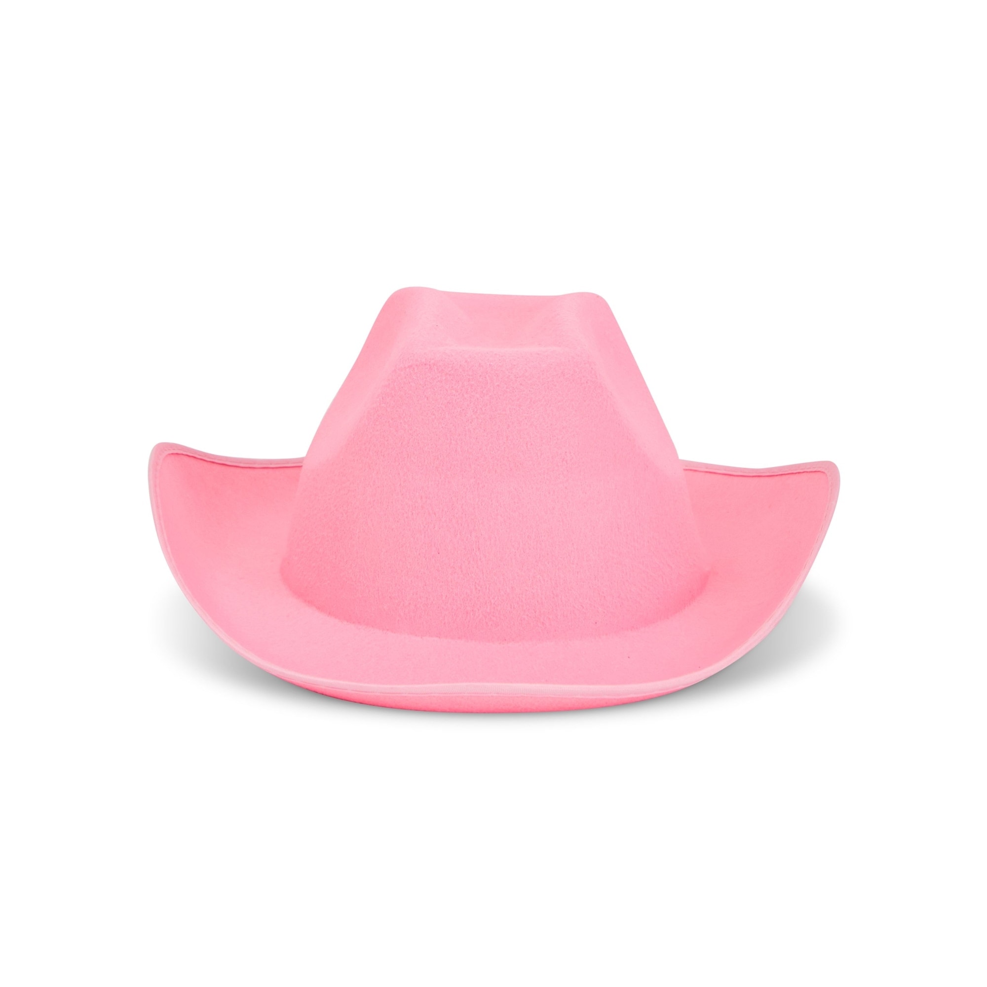 Licupiee Felt Cowboy Hat for Women Teen Girls Pink Cowgirl Hats with Fluffy  Feathers Chin Strap for Halloween Party 
