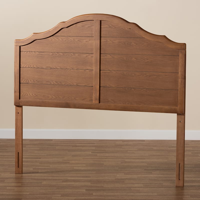 Clive Vintage Traditional Ash Walnut Finished Wood Headboard