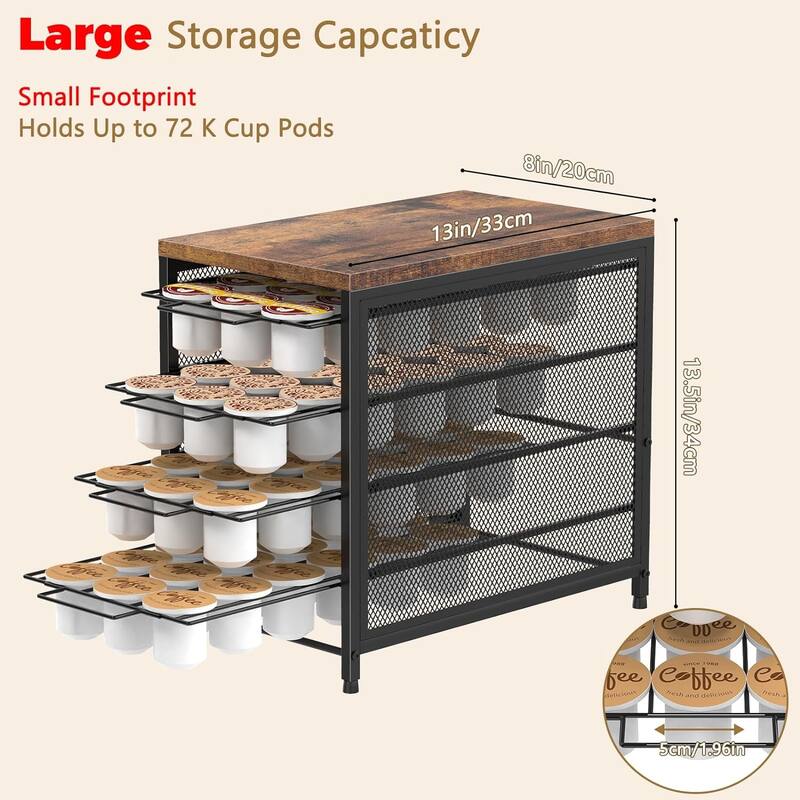 Coffee Pod Drawer for K Cup Storage Drawer Holder
