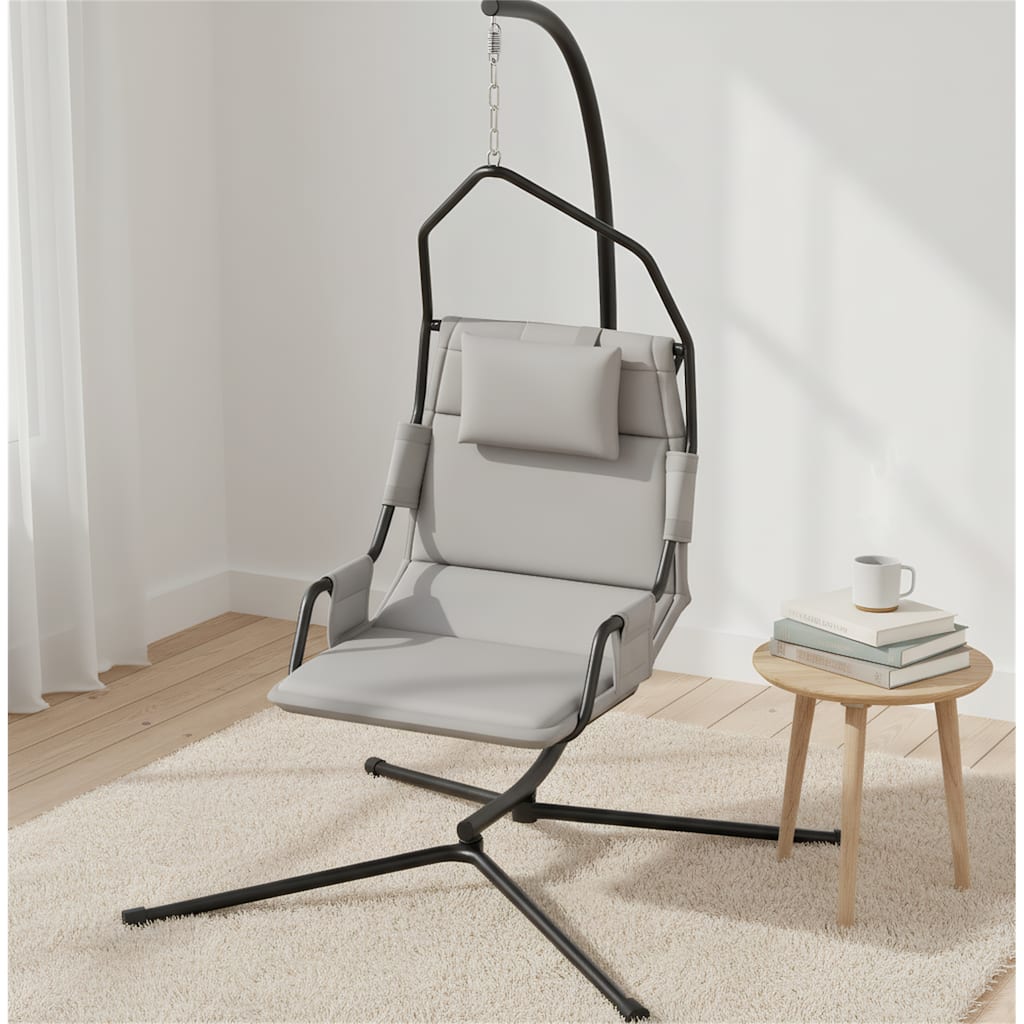 Hanging Swing Chair with Stand, Steel Frame Hammock Chair