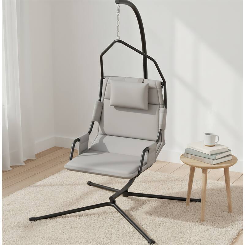 Hanging Swing Chair with Stand, Steel Frame Hammock Chair