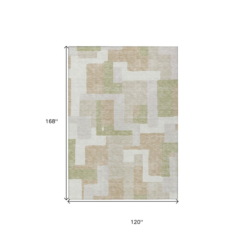 HomeRoots Geometric Transitional Rectangle Outdoor Rug