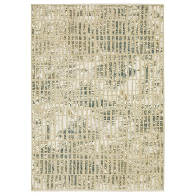 Style Haven Raphael Gridwork Beige/ Blue Mixed-Pile Rug