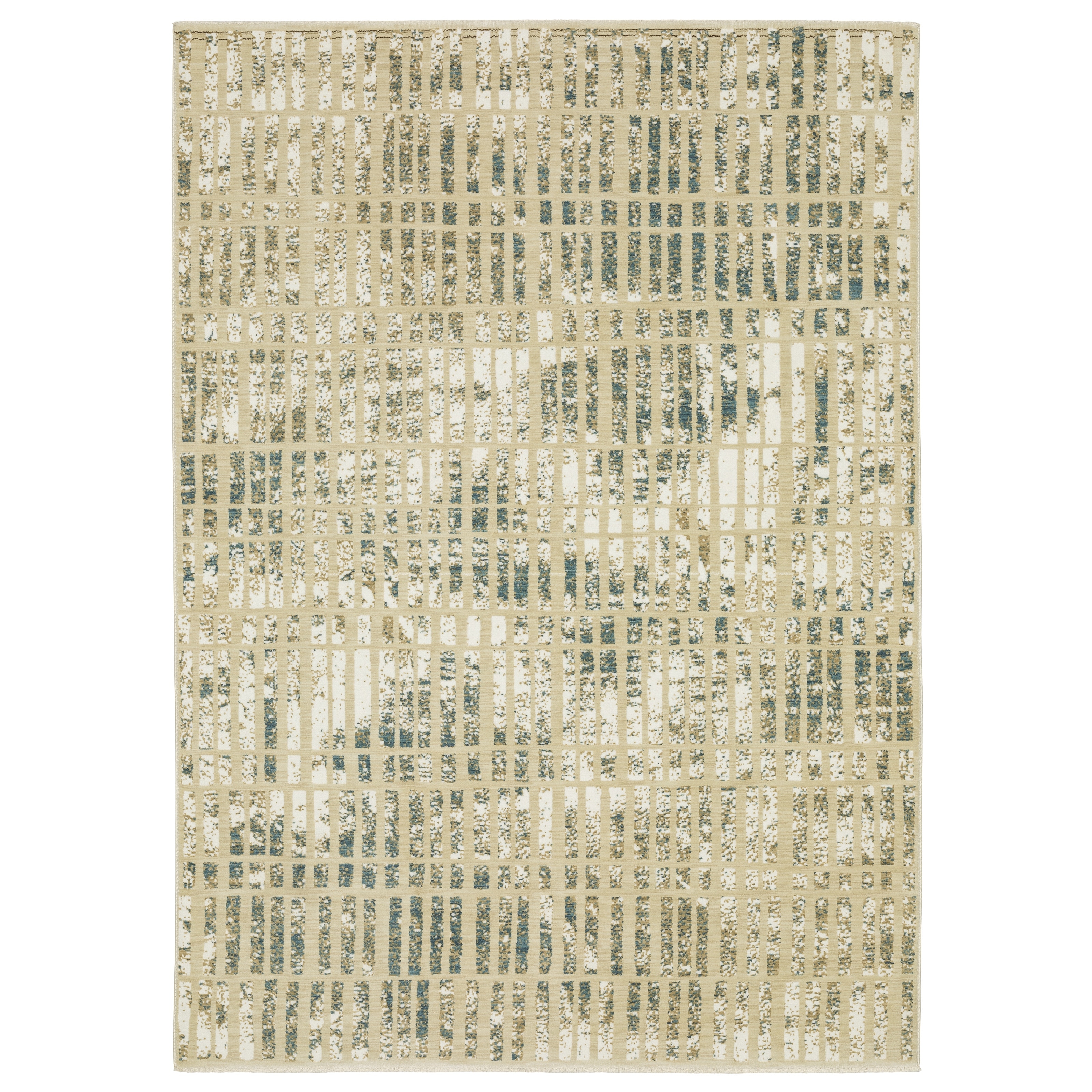 Style Haven Raphael Gridwork Beige/ Blue Mixed-Pile Rug