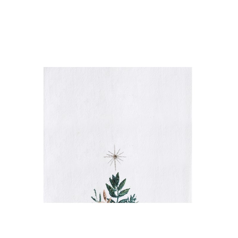 Emerald Green Christmas Tree Cotton Flour Sack Kitchen Dish Cotton Flour Sack Kitchen Dish Towel 27L x 18W in.