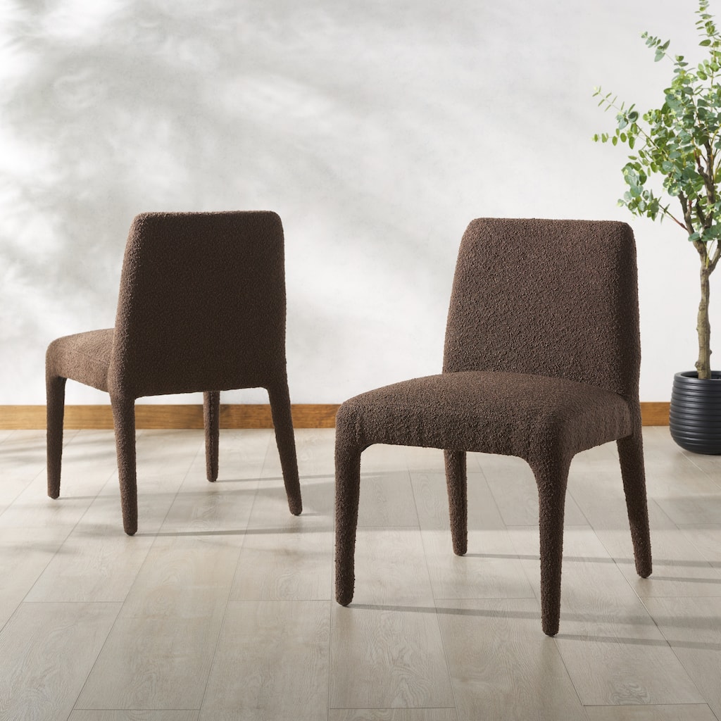SAFAVIEH Couture Derrick Boucle 19-inch Dining Chair [SET of 2] - 22"W x 23"D x 34"H