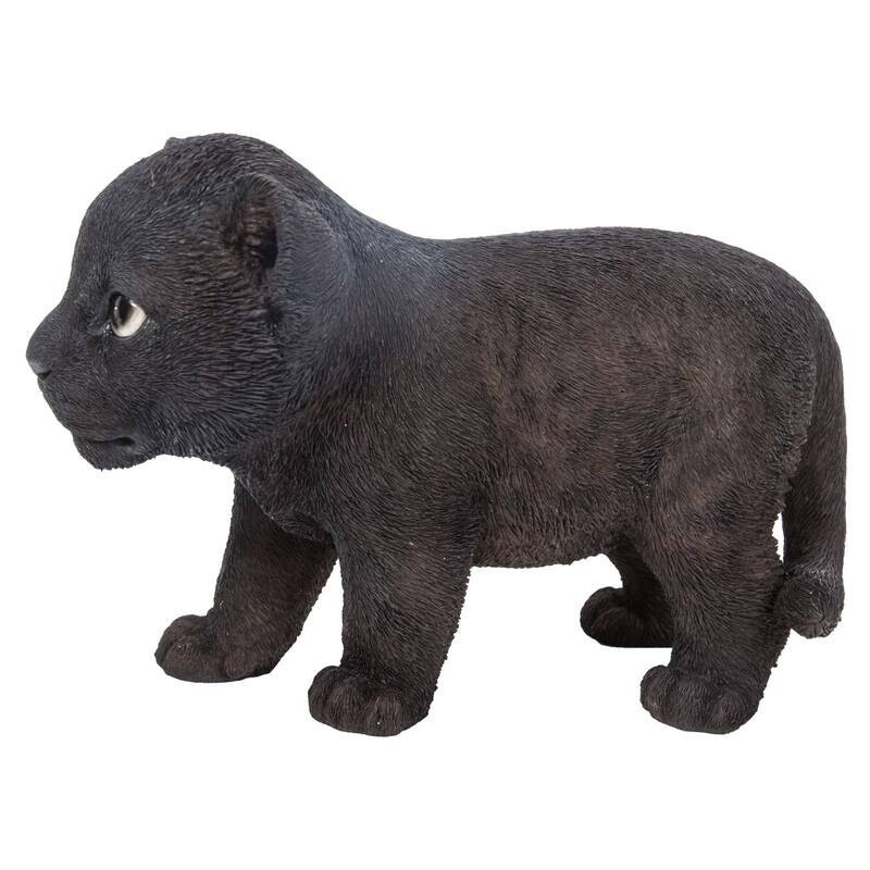 11" Panther Cub Outdoor Garden Statue