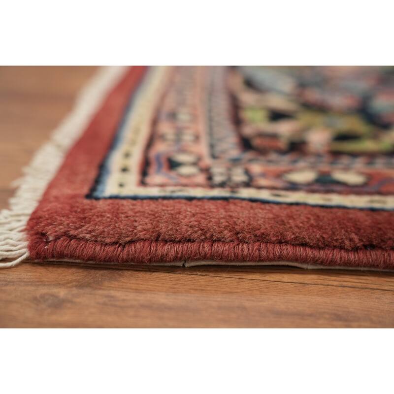 Hand Knotted Oriental 100% Wool Carpet Traditional Traditional Red Mahal Area Rug - 13' 10'' X 10' 6''