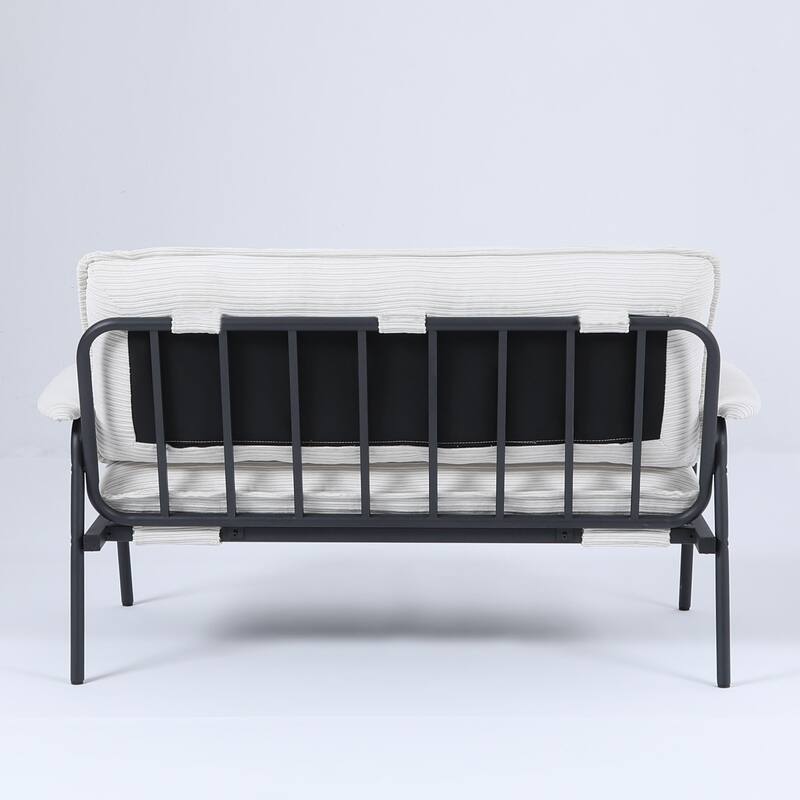 53-Inch Beige Polyester Blend Sofa for Small Spaces