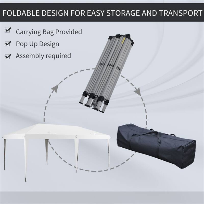 Large Pop Up Canopy Tent with UV Protection Oxford Fabric and Adjustable Steel Frame for Outdoor Parties and Events