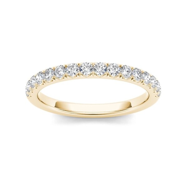 De Couer 14k Yellow Gold 1/2ct TDW Diamond Wedding Band. Opens flyout.