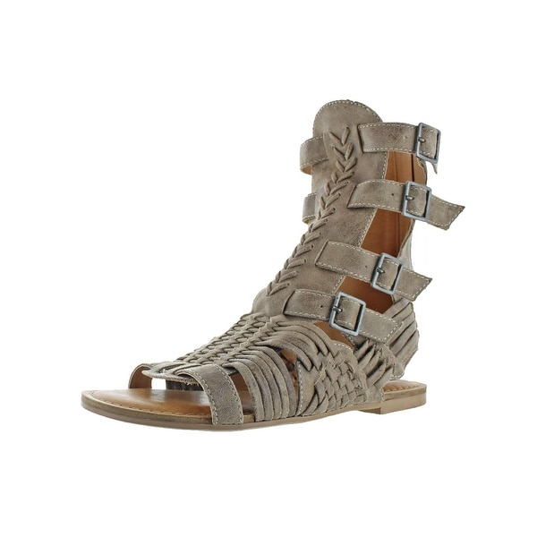 Not Rated Womens Timavo Gladiator Sandals Faux Suede Buckle Closure