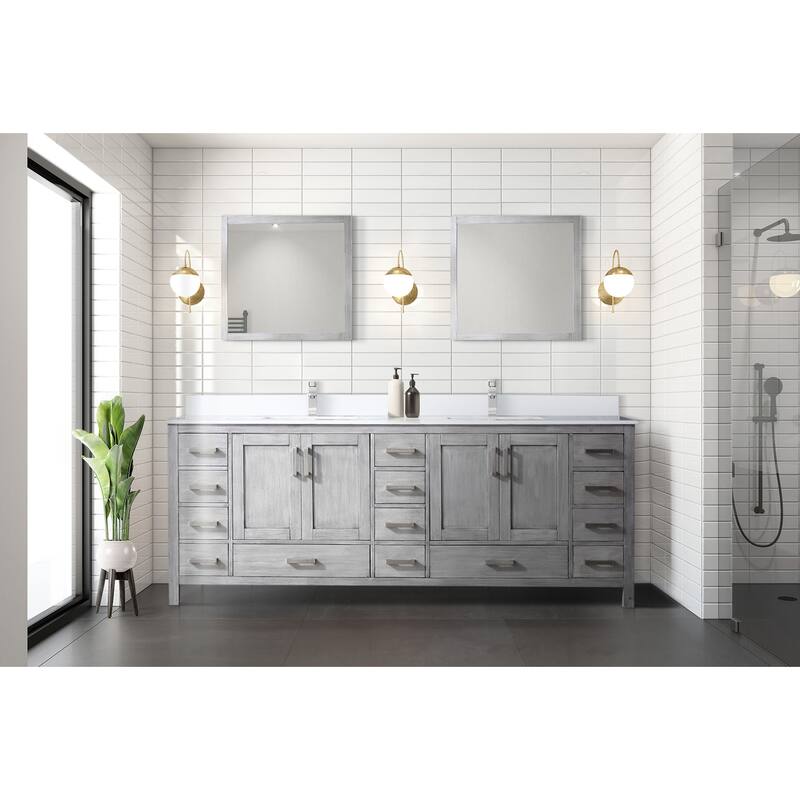 Jacques Bath Vanity, Cultured Marble Top and Mirror