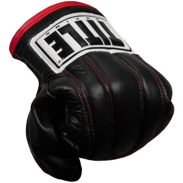 Shop Title Boxing Pro Leather 2.0 Speed Bag Gloves - Black ...