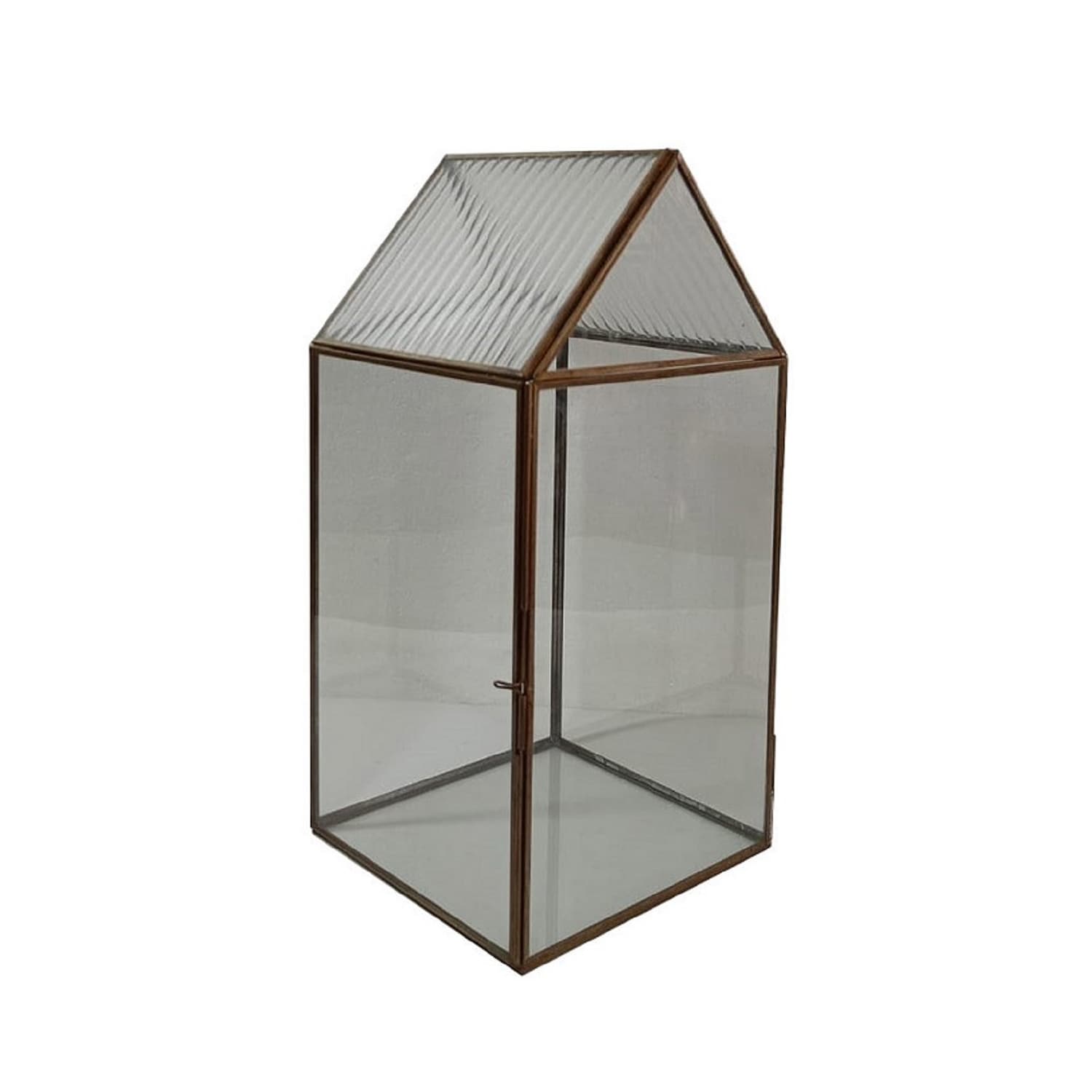 Rustic Brown Iron & Glass Terrarium 16.5 Inches Tall-image