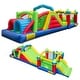 preview thumbnail 2 of 5, Inflatable Obstacle Course Bounce House with Dual Slides and Tunnels without Blower - Multi