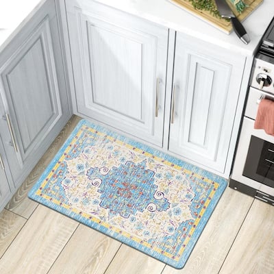 World Rug Gallery Traditional Bohemian Vintage Anti Fatigue Standing Mat
