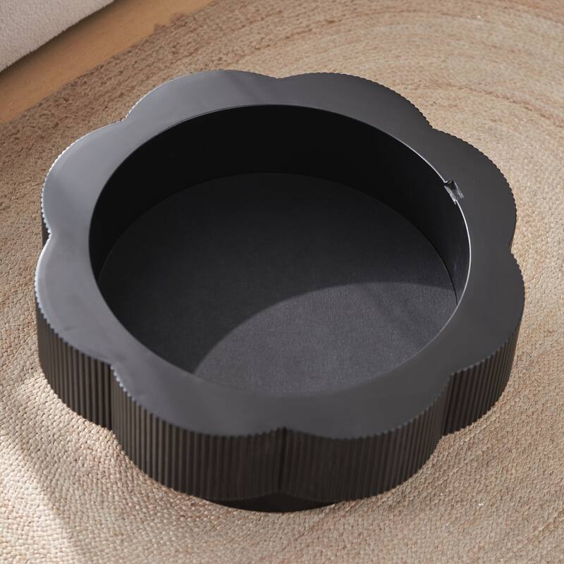 31.50"Modern Flower Shaped Coffee Table, Plum Blossom Shaped Coffee Table with Storage