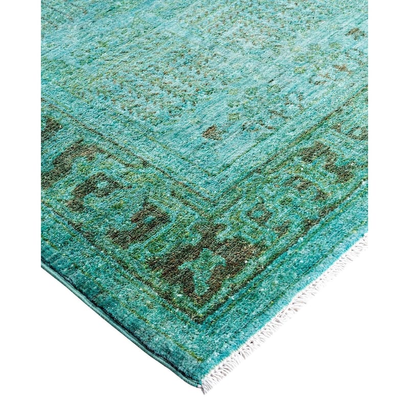 Contemporary Overdyed Wool Hand Knotted Area Rug - 3' 3" x 5' 0"