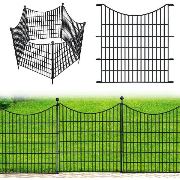 10 Panels No Dig Decorative Outdoor Garden Fence for Yard - Bed Bath &  Beyond - 38441550