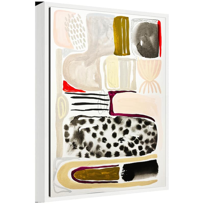 Kate and Laurel Sylvie Abstract 03 Framed Canvas by Emma Daisy - 18x24