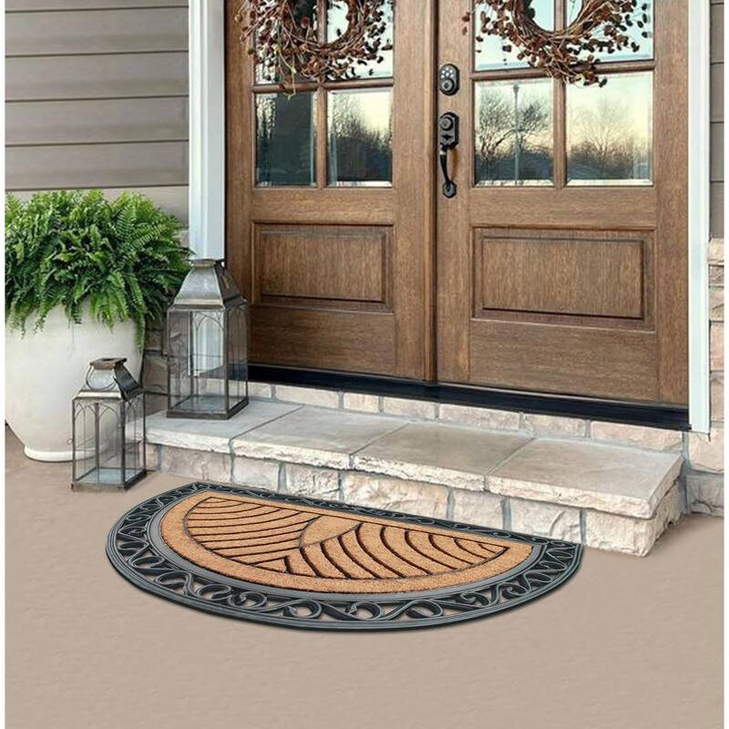 A1HC Natural Coir & Rubber Door Mat, 30"x48", Heavy Duty Large Doormat