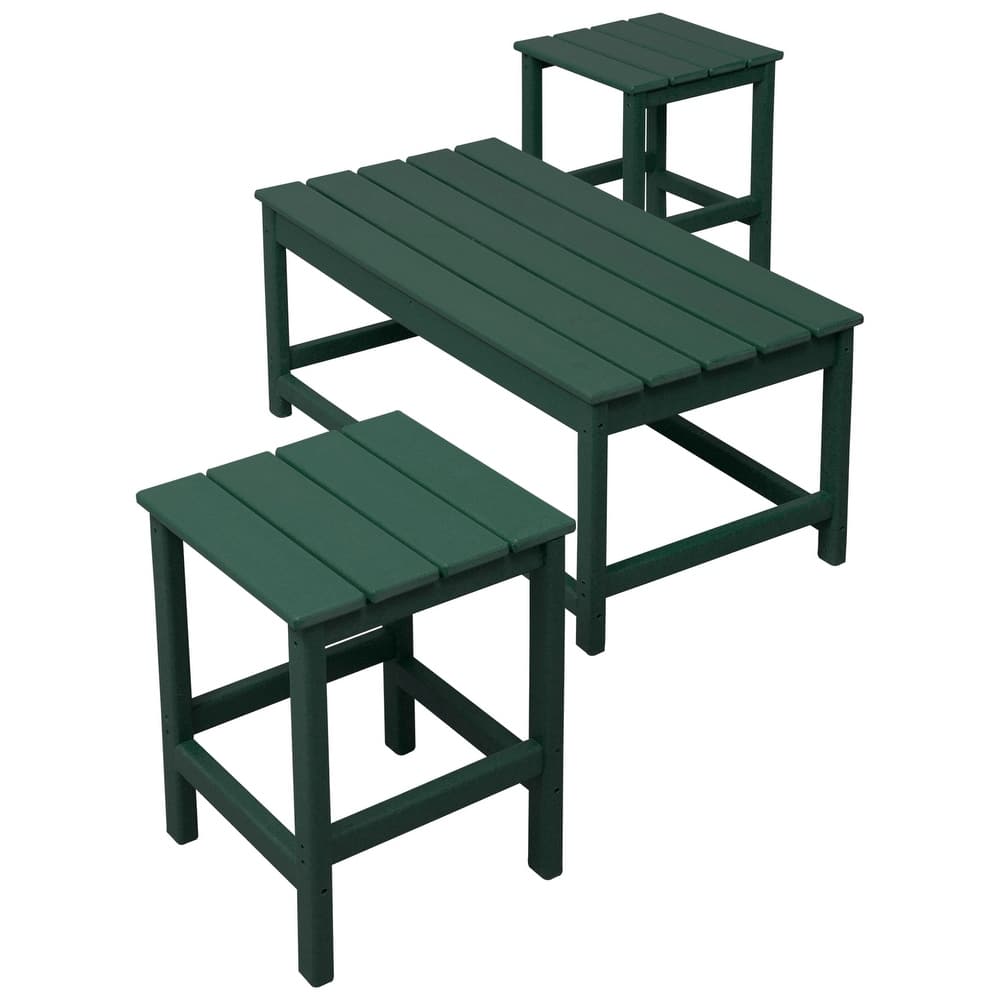 Laguna Hdpe All Weather Outdoor Patio Coffee And Side Tables (3-Piece Set)