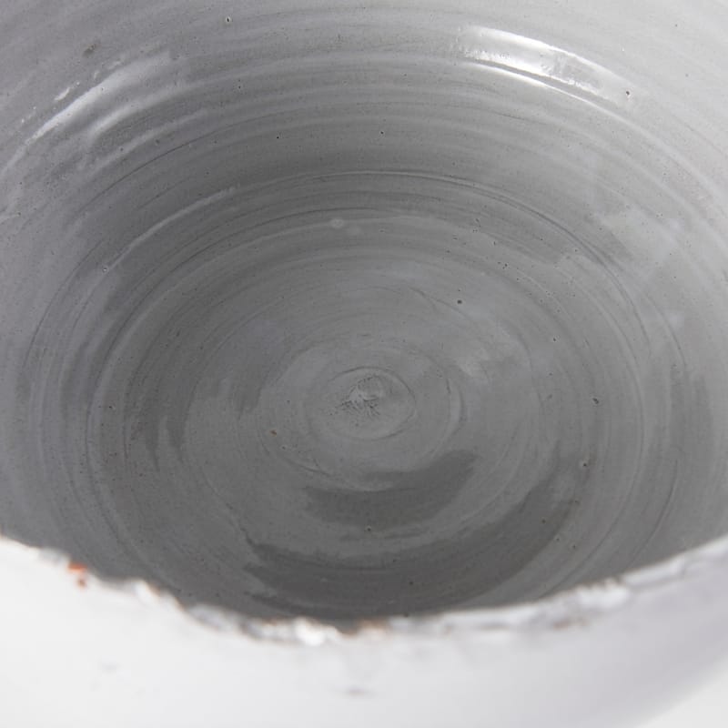 Larsen White Ceramic Large Decorative Bowl
