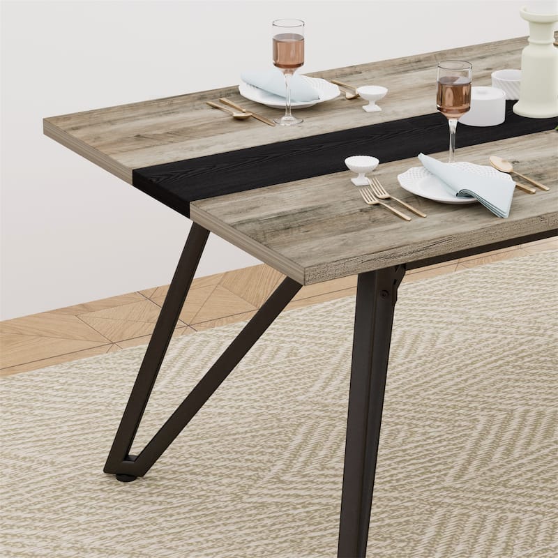 70.9"Rectangular Large Dining Table Waterproof Large Desk for 8 People