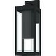 preview thumbnail 1 of 3, Earth Black LED Outdoor Wall Lantern from the Westover Collection Earth Black