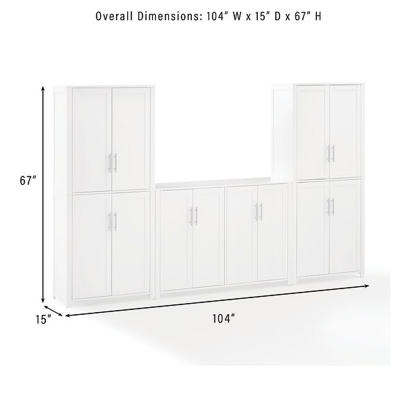 Crosley Savannah 3-Piece Sideboard And Pantry Set - Bed Bath