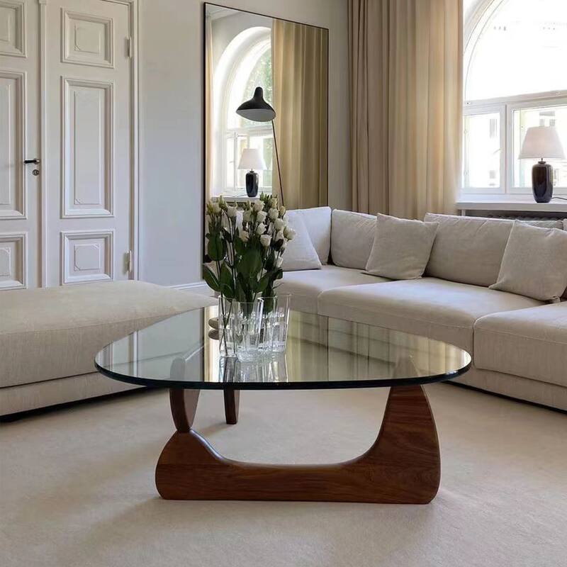 Contemporary Minimalist Glass Coffee Table for Compact Living Spaces