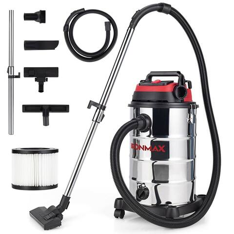 6 HP 9 Gallon Shop Vacuum Cleaner with Dry and Wet and Blowing Function - 14.5'' x 14.5'' x 27'' (L x W x H)