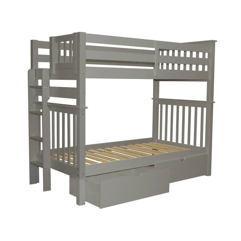 Taylor & Olive Trillium Tall Twin over Twin Bunk Bed, 2 Drawers