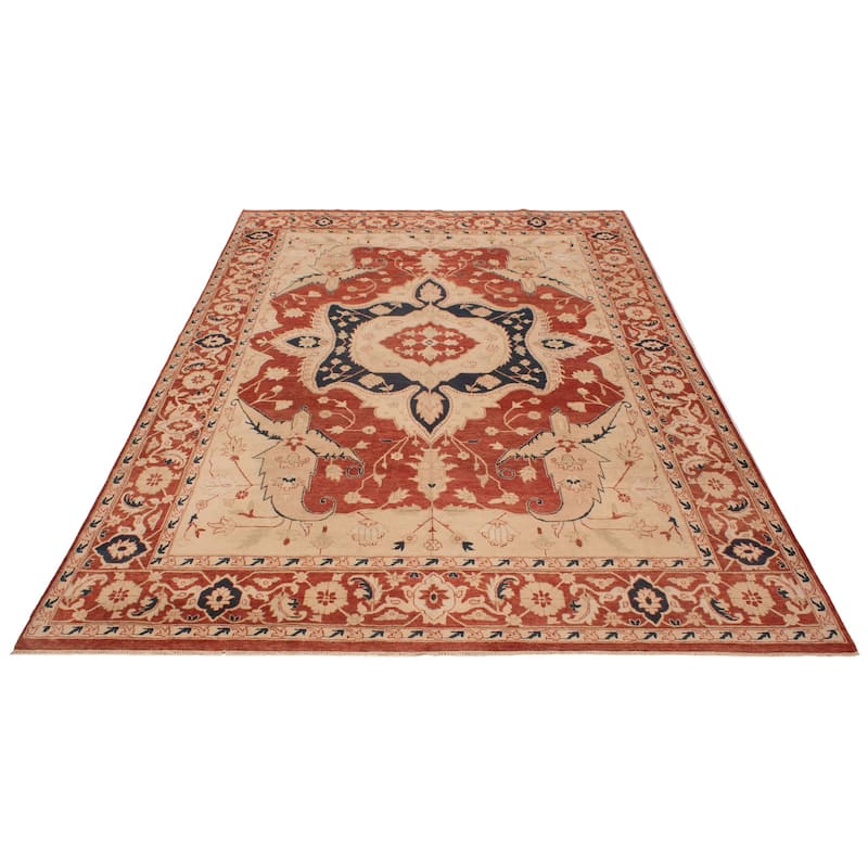 ECARPETGALLERY Hand-knotted Chobi Finest Copper Wool Rug - 9'8 x 13'7