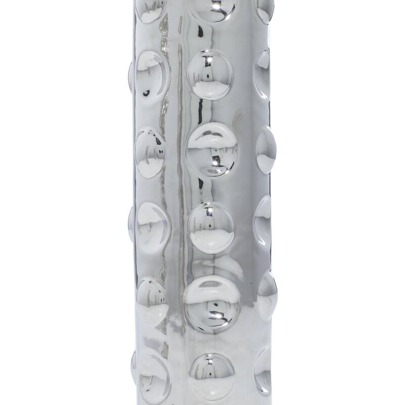 Ceramic Decorative Vase with Varying Patterns - Set of 3 Silver - Roche River Decor