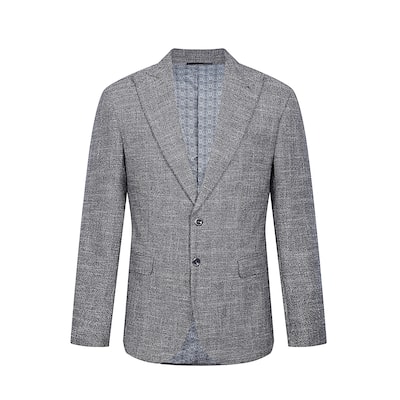Tahari Slim Fit Textured Plaid Blazer