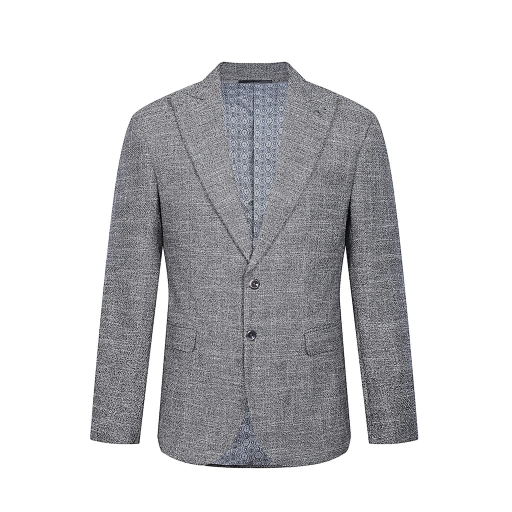 Tahari Slim Fit Textured Plaid Blazer