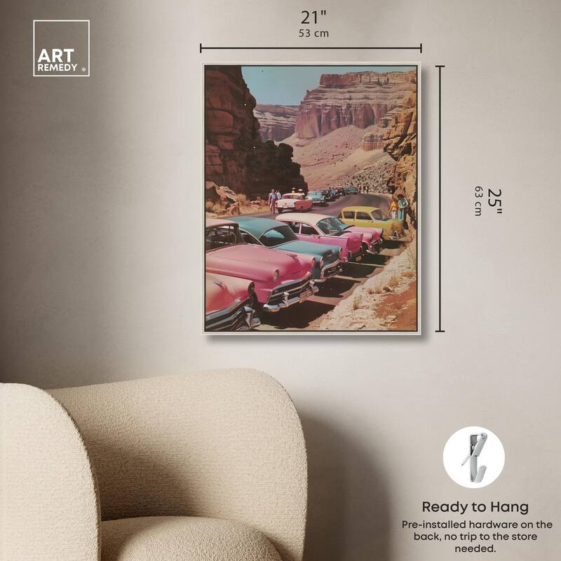 Vintage Canyon Visit Canvas by Art Remedy
