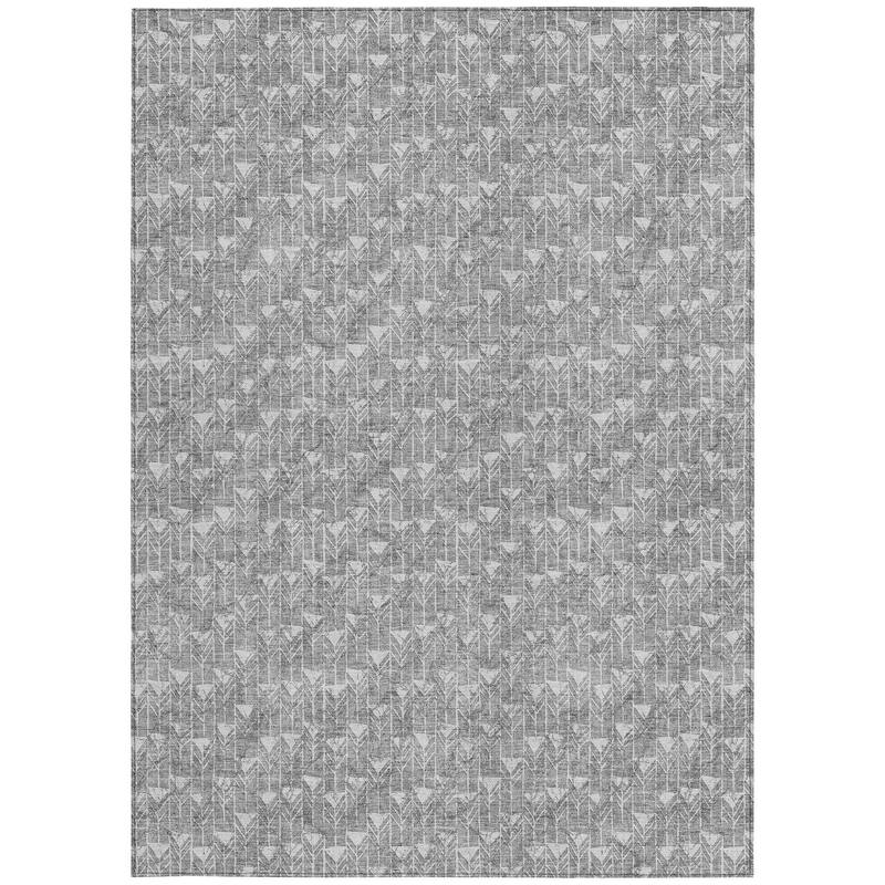 Alsiva Abstract Shapes Weather Resistant Timeless Fusion Outdoor Rug