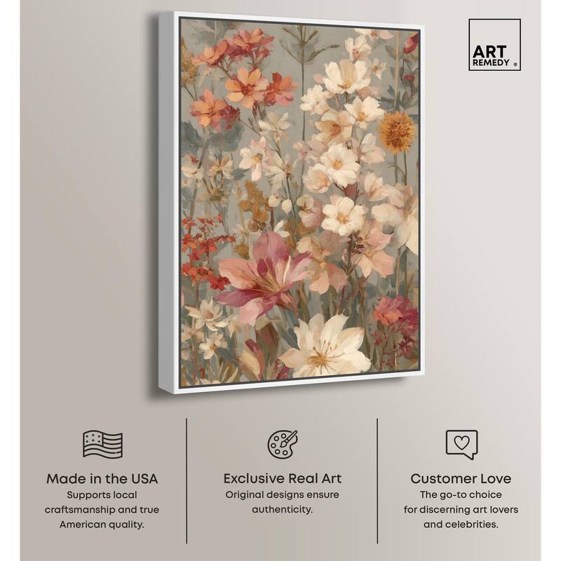 Soft Cream Wilds Canvas by Art Remedy