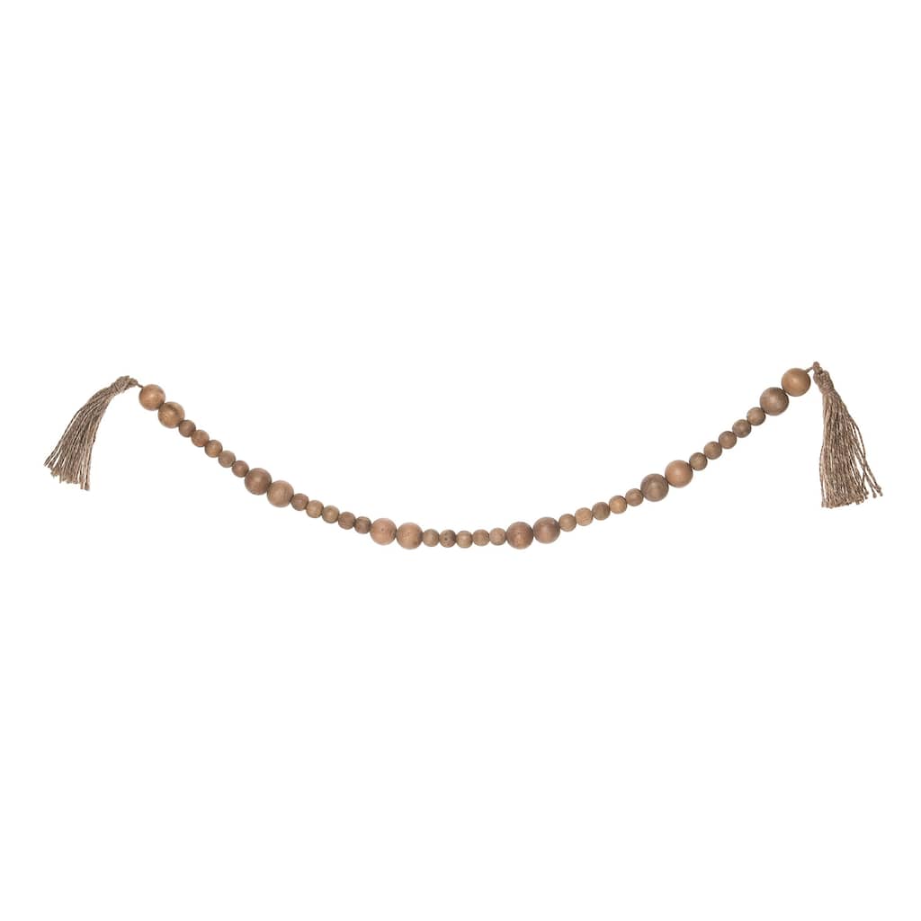 Transpac Wood 40 in. Brown Christmas Basic Garland