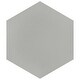 preview thumbnail 2 of 11, Merola Tile Textile Hex Silver 8.63" x 9.86" Porcelain Floor and Wall Tile