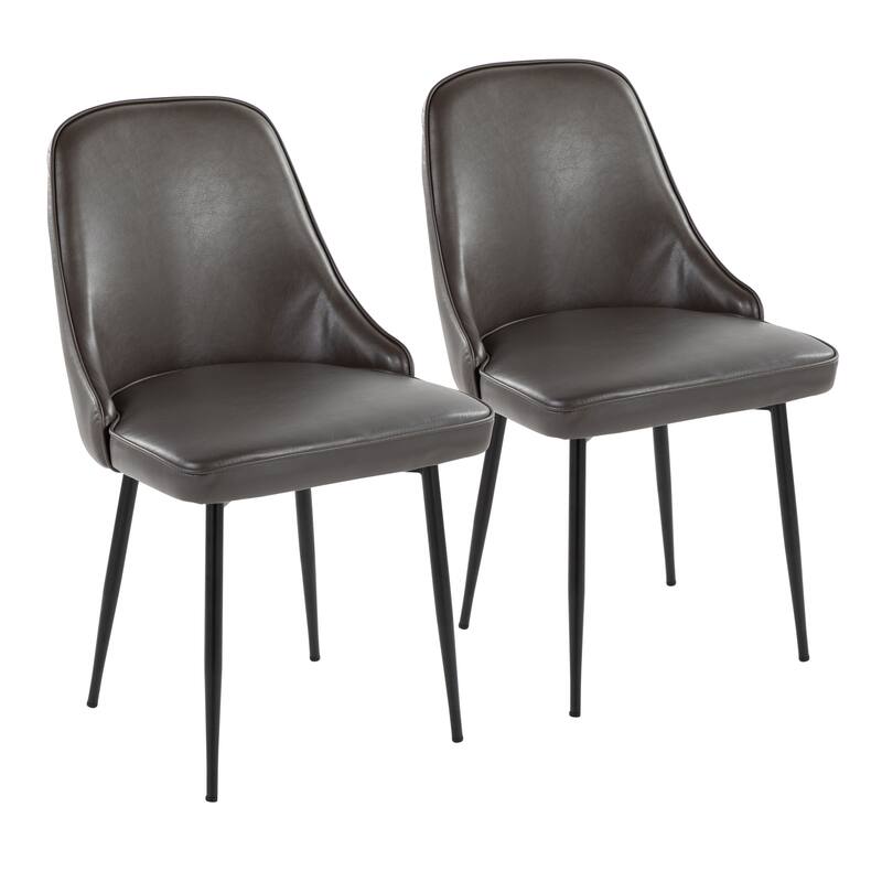 Silver Orchid Naldi Faux Leather Dining Chair - Set of 2